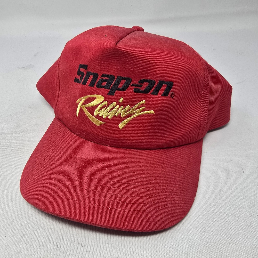 Vintage Snap on Racing Red Snapback Hat 90s